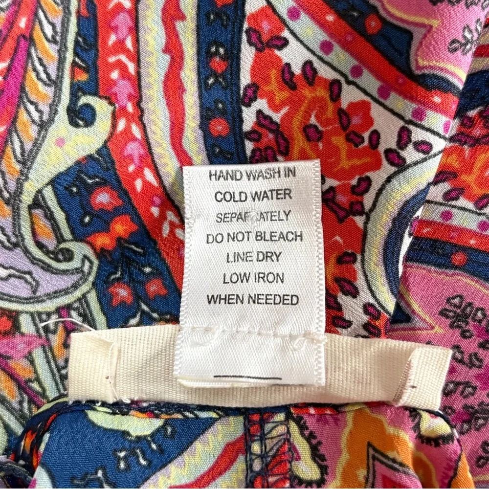 Love Blossom Colorful Paisley Print Tank Top Size Large EUC - Picture 4 of 5